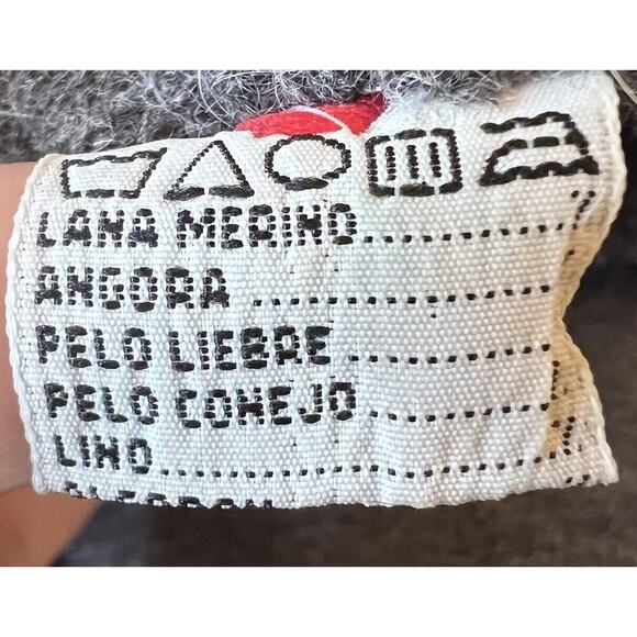 VTG Vicunol Argentina Purple Merino Angora Wool Long Slv Sweater Dress & Sash - Picture 8 of 10